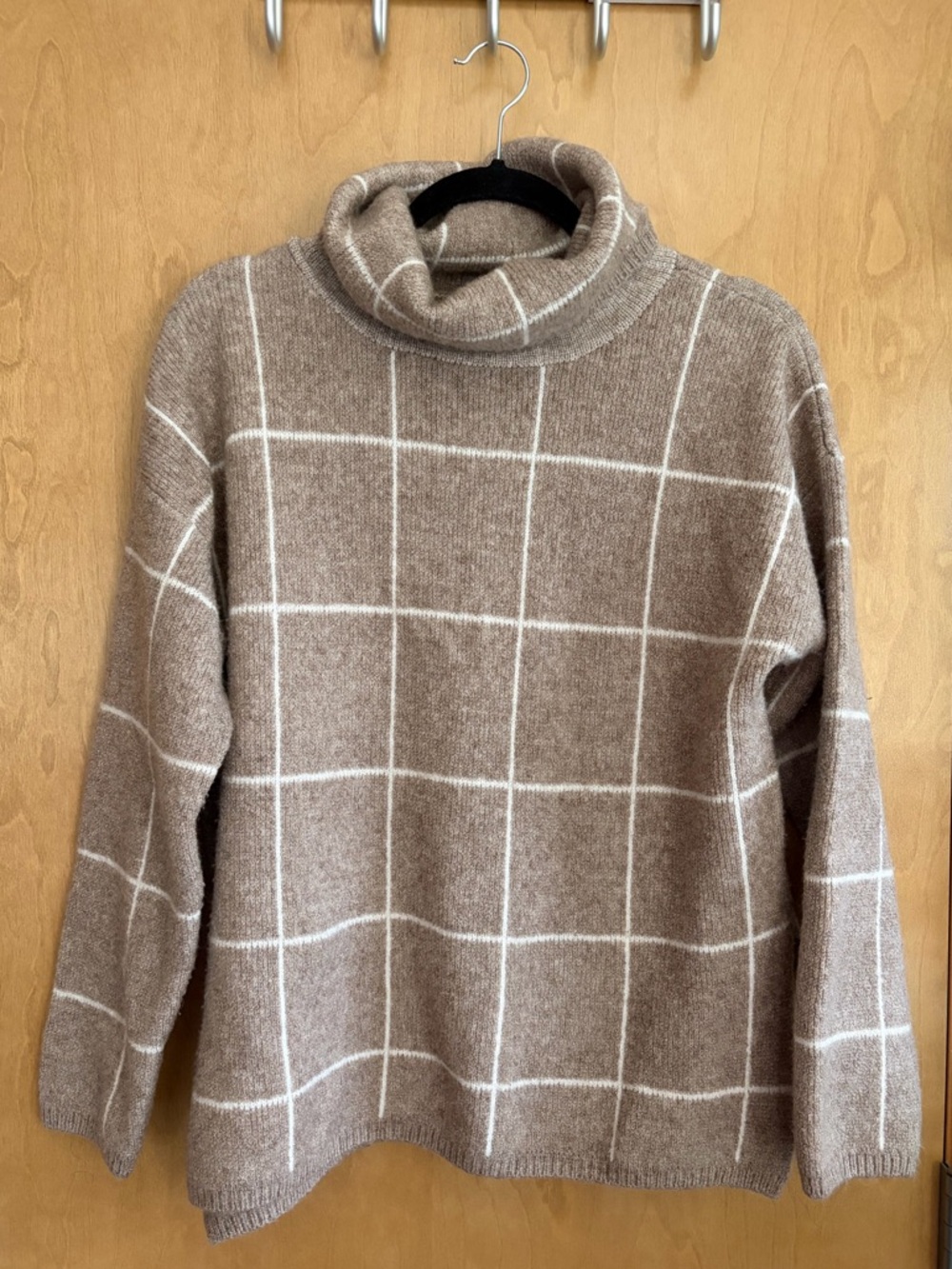 Madewell Windowpane Turtleneck Sweater